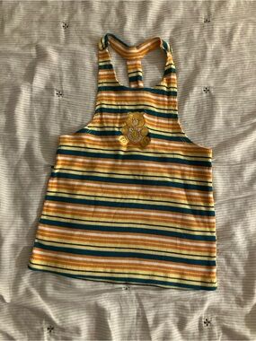 Care Bears Yellow, Teal & Orange Striped Tank Top